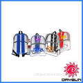 Bright colored trims school clear backpack